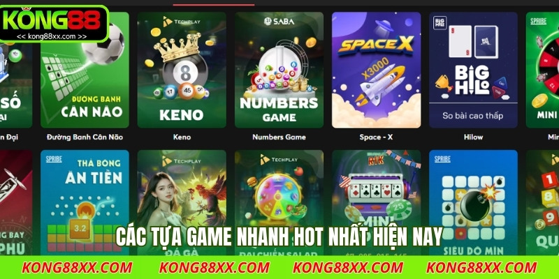 Các tựa game nhanh hot nhất hiện nay